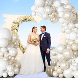 Ouddy Party Pearl White Balloon Garland Arch Kit, Different Sizes 18