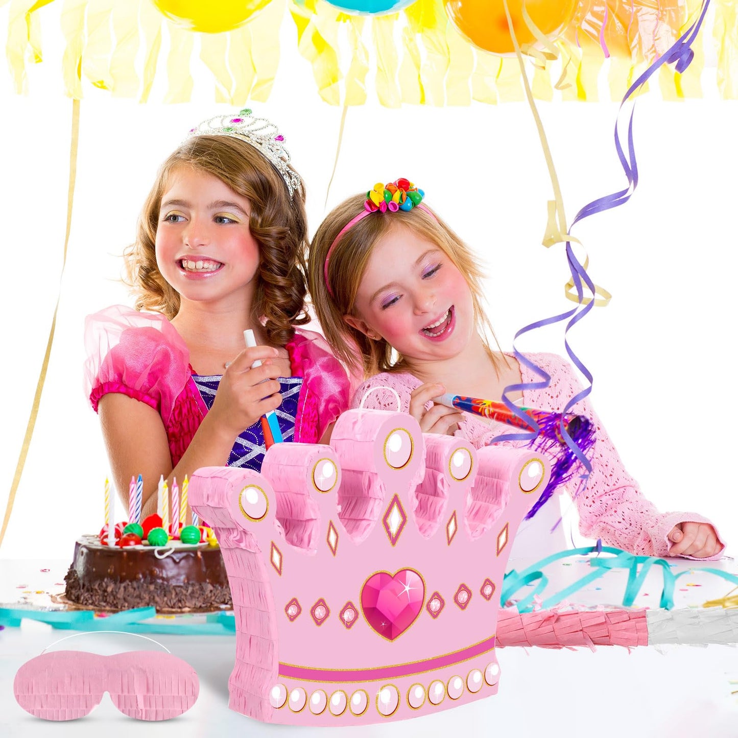 Threan Princess Piñata Fairy Party Decorations Pink Ballet Piñata