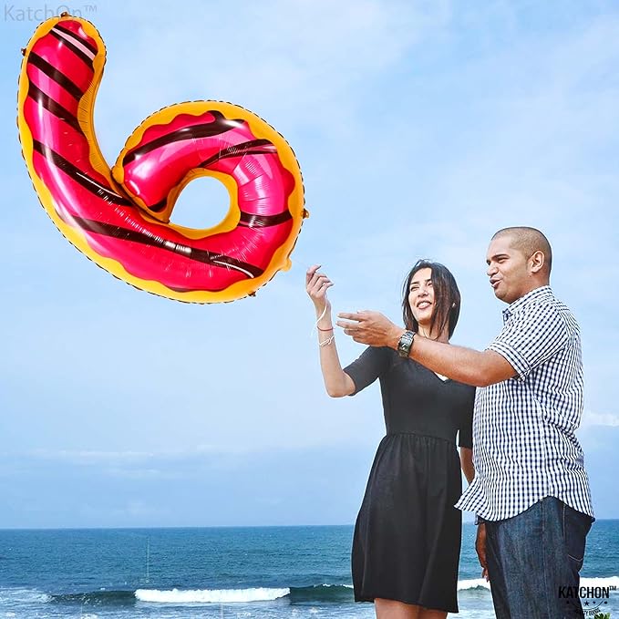 KatchOn, Giant Number 6 Donut Balloon - 40 Inch | Donut 6 Balloon for