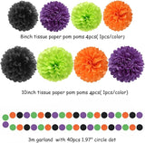 Black Purple Orange Green Halloween Party Decorations 30pcs Tissue