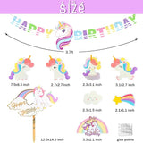Unicorn 2nd Birthday Party Decorations for Girls Rainbow Banner