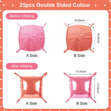 Pink and Champagne Square Foil Balloons 25 Pcs Metallic Pink and