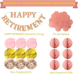 Retirement Party Decorations Kit for Women 17 Piece Elegant Rose