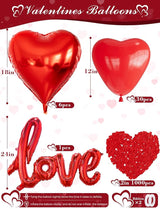 Valentine Day Balloons Decorations I Love You Balloon and Love Bear