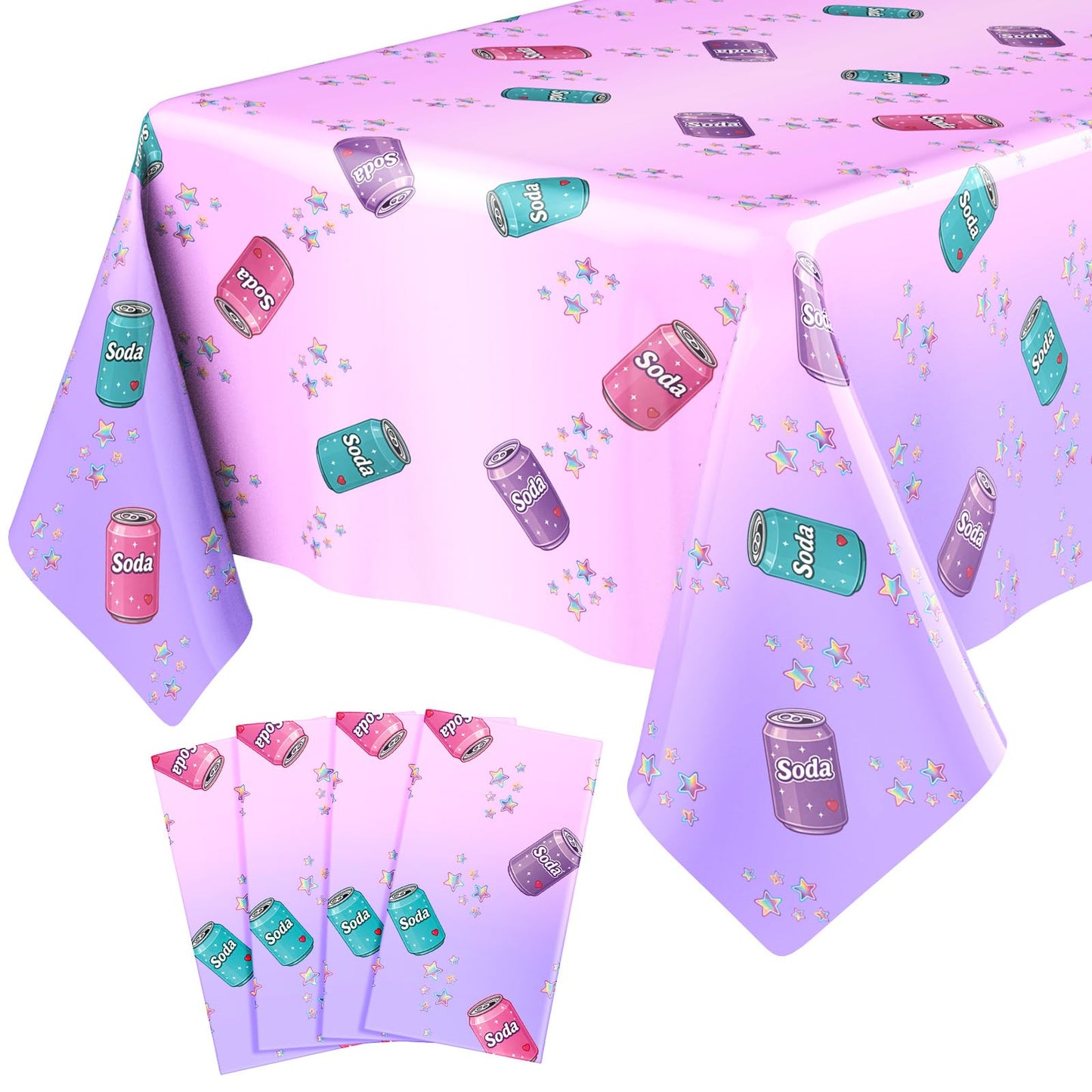 Gilprop 4 Pcs Kpop Themed Soda Bottle Birthday Party Decorations