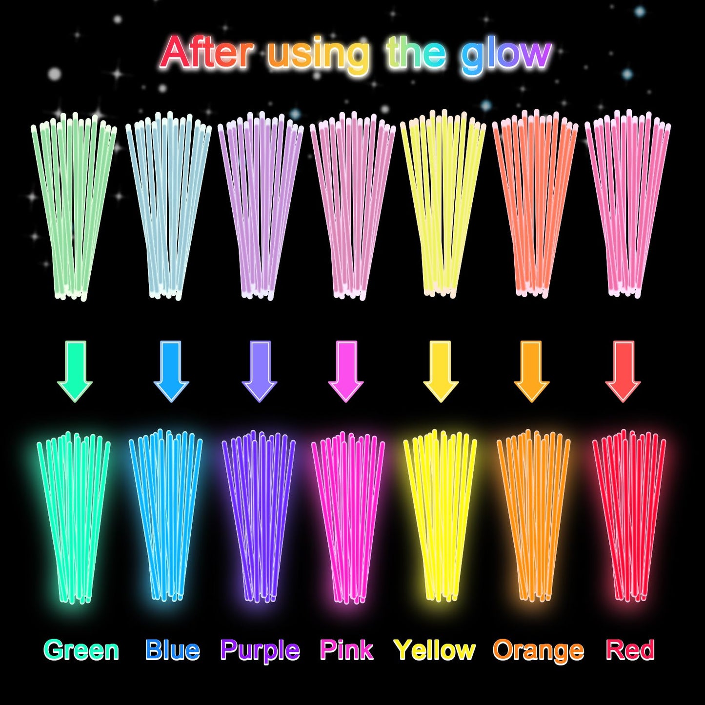 JICUICUI Glow Sticks Bulk Party Pack- Ultra Bright 800pk Glow in the