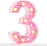 Pooqla Marquee Numbers Lights, light up Numbers Battery Powered,