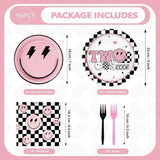 96 Pcs Two Cool Dude Birthday Party Decorations Pink 2nd Birthday