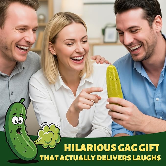 Fart Sounds Pickle - 30+ Unique Farts, Farting Cucumber Toy - Funny