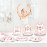 Qyeahkj 100 Pcs Ballerina Birthday Party Decorations for Ballet Plates