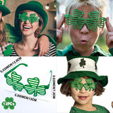 58Pcs St Patricks Day Party Favors with Shamrock Necklaces Glasses
