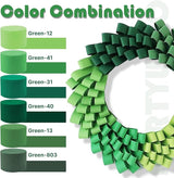 PartyWoo Crepe Paper Streamers 4 Rolls 328ft, Pack of Lime Green