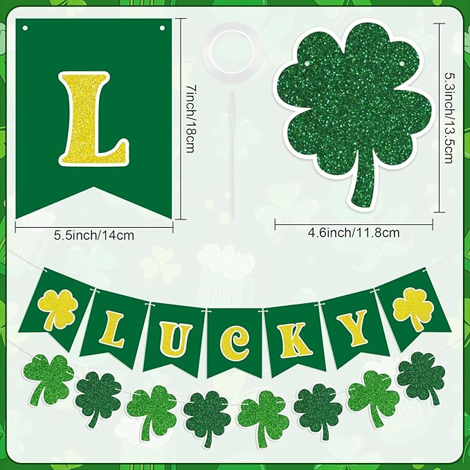 St Patricks Day Banner Garlands St Patricks Day Decorations Lucky