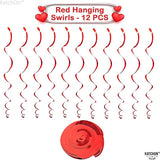 Valentines Hanging Swirls Large Pack of 30 No DIY Valentines Day