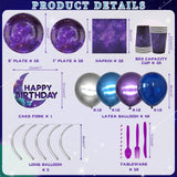 Galaxy Theme Party Decorations, Space Galaxy Happy Birthday Banner