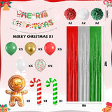 Red Green Christmas Decorations,Merry Christmas Decor Banner Paper
