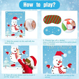 ASTARON Pin The Snowman Nose Christmas Pin The Tail Party Games