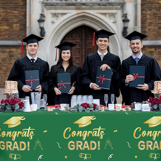 Slergut Green and Gold Graduation Decorations 2026, 3 Pack Graduation