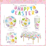 102 Pcs Easter Party Decorations Set Spring Watercolor Eggs Paper