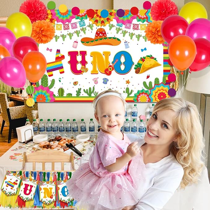 UNO Party Decorations Mexican Fiesta 1st Birthday Party Decorations