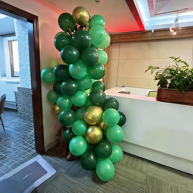 YMSZ Green Balloons, 67pcs 12 Inch Metallic Green Dark Green Lime