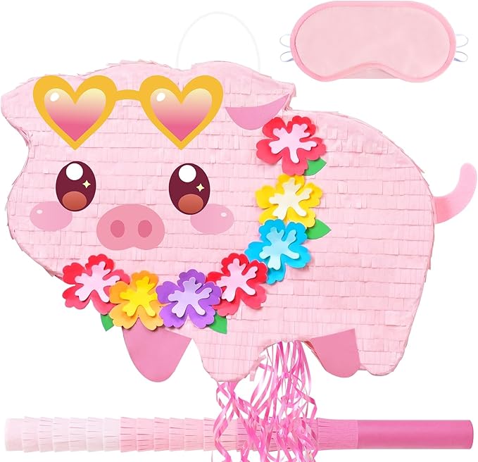 WERNNSAI Piglet Piñata - Farm Party Decorations Hawaiian Pig Piñata