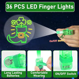 36Pcs St Patrick's Day LED Finger Lights Shamrock Gold Coin Party