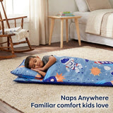 EVERYDAY KIDS Nap Mat w/Removable Pillow -Outer Space Adventures-