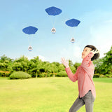Mini Astronaut Paratroopers, 24-Pack Parachute Toys for