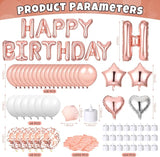 Pink Birthday Balloons Decorations Rose Gold Birthday Balloon