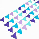 Mermaid Party Decorations Purple Teal Felt Hanging Triangle Mini