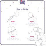 HOUSE OF PARTY Metallic Purple Balloons - Purple Balloon Garland Kit,
