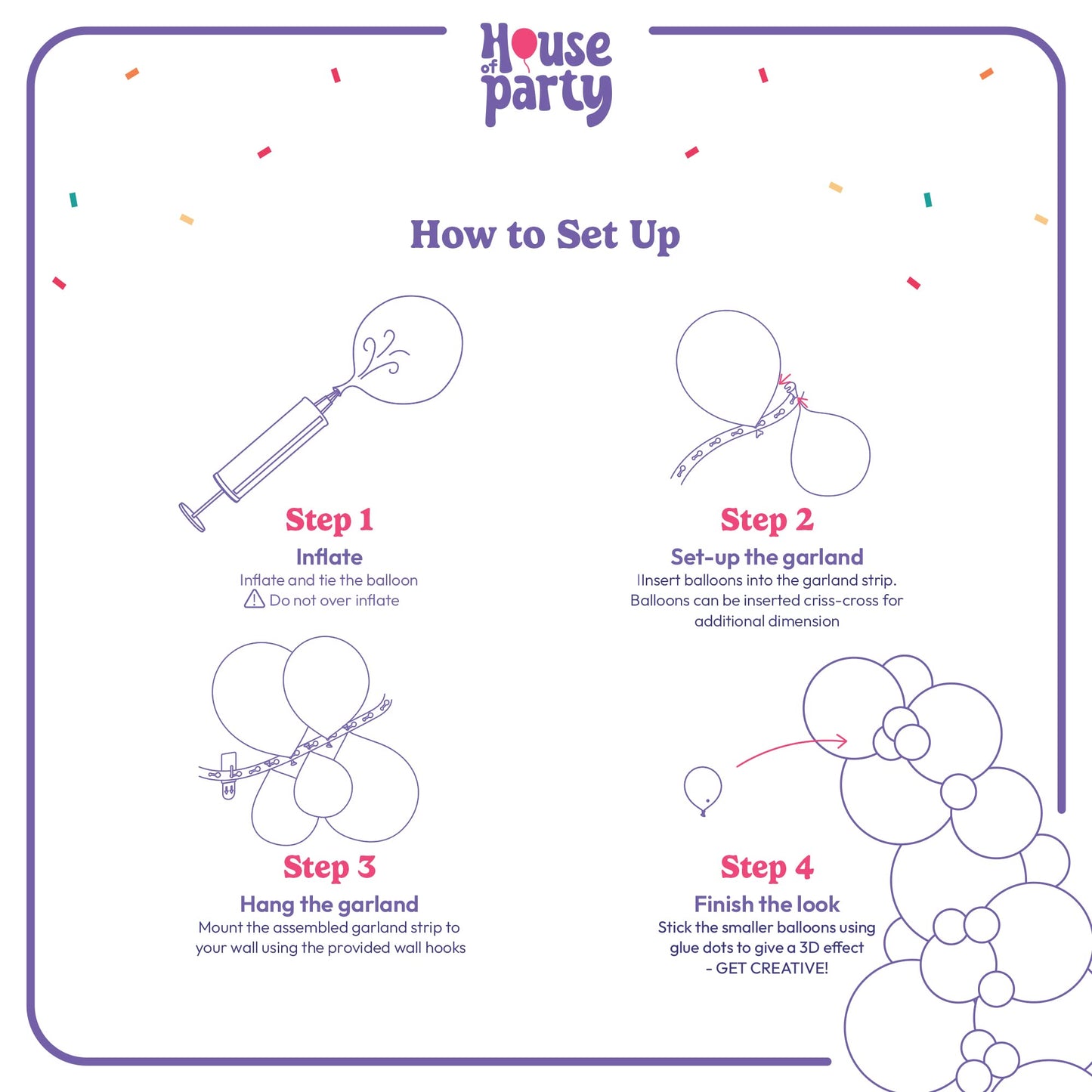 HOUSE OF PARTY Metallic Blue Balloons - Blue Balloon Garland, 5/12/18