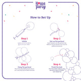 HOUSE OF PARTY Metallic Blue Balloons - Blue Balloon Garland, 5/12/18