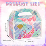 36 Pack Cute Mermaid Party Favor Treat Boxes Small Ocean Gable Boxes