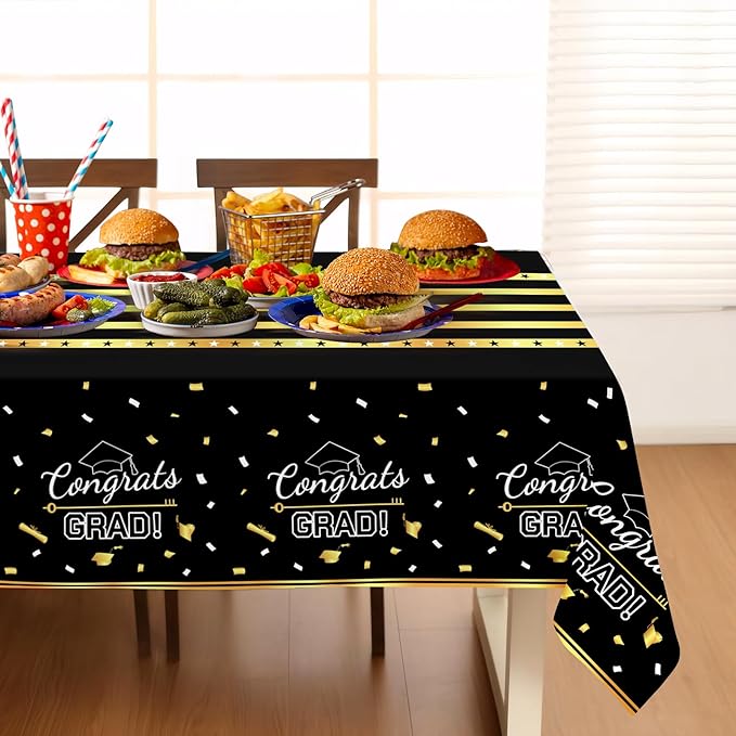 Childom 3 Pack Graduation Tablecloth,Graduation Decorations Class of #