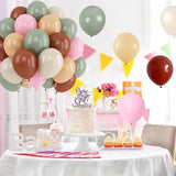 Sage Green Pink Balloons 12inch Dusty Green Pink Brown Balloon for