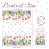 100 Spring Floral Disposable Paper Decorative Guest Napkins Watercolor