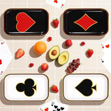 60Pcs Poker Party Paper Plates 10 x 6.5 Poker Disposable Paper