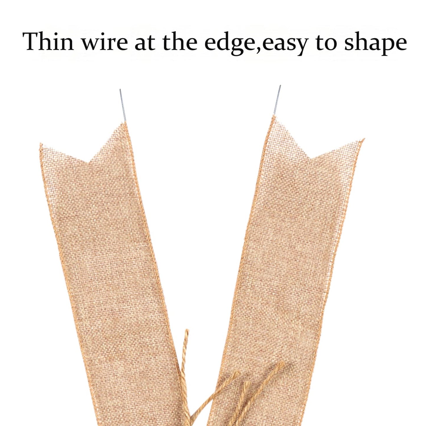 2 Pack Large Burlap Jute Hemp Rope Bows for Wreaths,Rustic Farmhouse