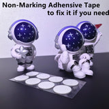 Ni-JASW Blue Astronaut Statues Set of 3, Spaceman Sculptures Space