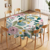JanJCurt Spring Floral Tablecloth, Boho Blue Blossom Wildflowers Girly