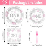 Winter Onederland 1st Birthday Themed Tableware Snowflake One Plates
