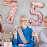 75th Birthday Gifts Decorations for Women Including 75 year old Cake