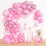 Amandir 153pcs Pink Balloon Garland Arch Kit, Different Sizes 18 12