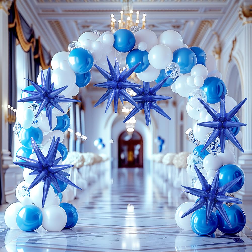 4D Explosion Burst Balloon With Integrated 14 Pointed One-Piece Star