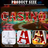 Casino Party Decorations 6.3 Movie Night Letters Sign Decor Battery