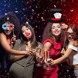 Casino Theme Party Decorations Tumwisk 30PCS Las Vegas Photo Booth