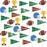96 Pieces Football Themed Cupcake Toppers Cocktail Toothpicks Fruit
