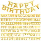 SUNBEAUTY 146 Pcs Gold DIY Make Your Own Banner Customizable Letters
